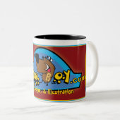 Tasse 2 Couleurs speakboy.com, art, conception, et illustration, (Devant droit)