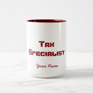 TASSE 2 COULEURS "SPÉCIALISTE EN IMPÔTS "