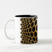 Tasse 2 Couleurs Sphère Hexagone Doré (Gauche)