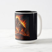 Tasse 2 Couleurs Sphinx d'incendie élémentaire (Devant droit)