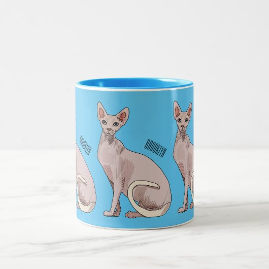 Tasse 2 Couleurs Sphynx cat (Centre)
