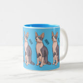 Tasse 2 Couleurs Sphynx cat (Devant droit)