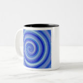 Tasse 2 Couleurs Spiral bleu et bleu clair (Devant gauche)