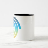TASSE 2 COULEURS SPIRALE BLEUE ET VERTE (Centre)