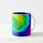 Tasse 2 Couleurs Spirale d'arc-en-ciel (Devant droit)