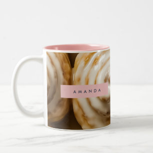 Tasse 2 Couleurs Spirale personnalisée de roulé à la cannelle cosy