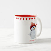 Tasse 2 Couleurs Spirit de Noël Snowman (Devant droit)