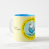 Tasse 2 Couleurs Splish Splash drôle de vacances de mouette d'été (Devant gauche)