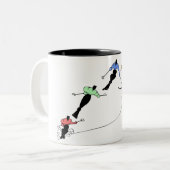 TASSE 2 COULEURS SPORT DE NEIGE DE DESCENDEURS (Devant gauche)