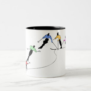 TASSE 2 COULEURS SPORT DE NEIGE DE DESCENDEURS