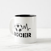 Tasse 2 Couleurs Sports de football (Devant gauche)