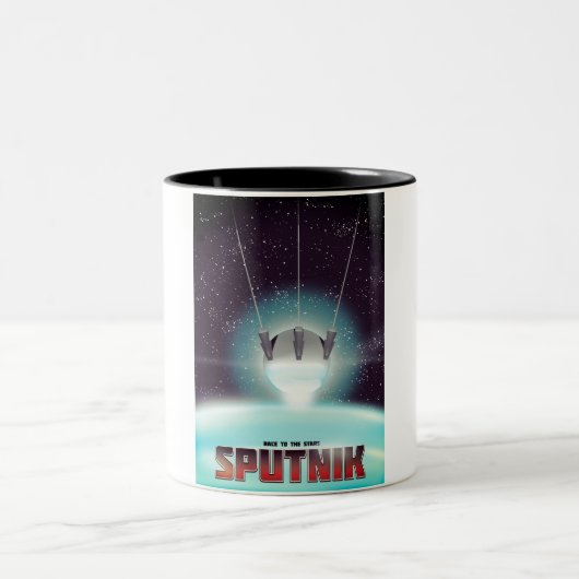 Tasse 2 Couleurs Spoutnik "course vers les étoiles" (Centre)