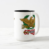 Tasse 2 Couleurs SPQR Senatus Populusque Romanus (Devant droit)