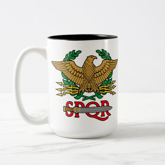 Tasse 2 Couleurs SPQR Senatus Populusque Romanus (Gauche)