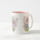 Tasse 2 Couleurs Spring Fairies Art par Molly Harrison (Devant droit)