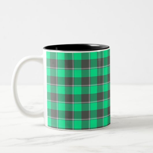 Tasse 2 Couleurs Spring Green and Finlandia Black Plaid (Gauche)