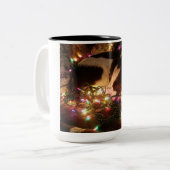 Tasse 2 Couleurs Springer spaniel de Noël (Devant gauche)