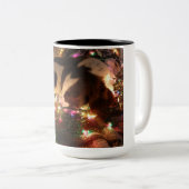 Tasse 2 Couleurs Springer spaniel de Noël (Devant droit)