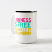 Tasse 2 Couleurs Sprinter la gentillesse : Citation inspirante (Devant gauche)