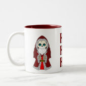 Tasse 2 Couleurs Squelette dans un costume Père Noël. Saisonnier (Gauche)