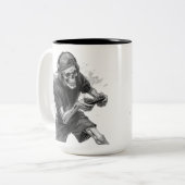 Tasse 2 Couleurs Squelette de joueur  (Devant gauche)