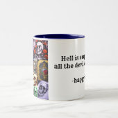 Tasse 2 Couleurs Squelette d'Halloween (Centre)