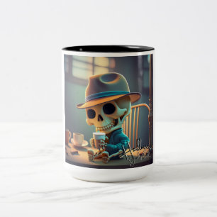 Tasse 2 Couleurs Squelette d'Halloween #1