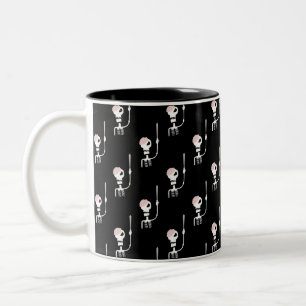 Tasse 2 Couleurs Squelette d'Halloween avec épée