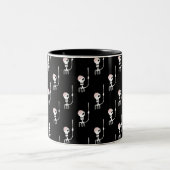 Tasse 2 Couleurs Squelette d'Halloween avec épée (Centre)
