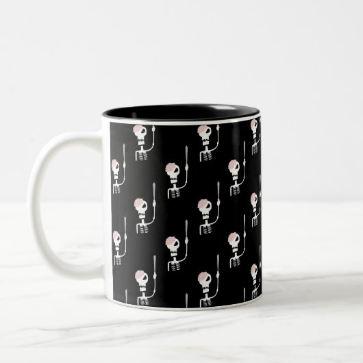 Tasse 2 Couleurs squelette d'Halloween avec une épée (Gauche)