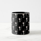 Tasse 2 Couleurs squelette d'Halloween avec une épée (Centre)