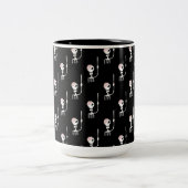 Tasse 2 Couleurs squelette d'Halloween avec une épée (Centre)