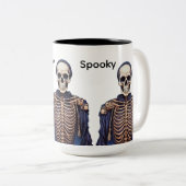 Tasse 2 Couleurs squelette éffrayant (Devant droit)