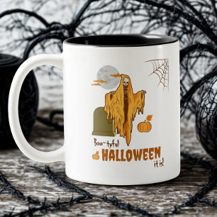 Tasse 2 Couleurs Squelette Flirtant Drôle Citrouille Booty Hallowee