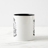 Tasse 2 Couleurs Squelette Sarcastique Drôle café (Centre)