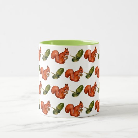 Tasse 2 Couleurs Squirrel and Acorn Pattern (Centre)