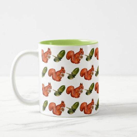 Tasse 2 Couleurs Squirrel and Acorn Pattern (Gauche)