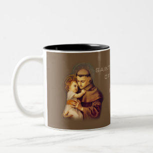 Tasse 2 Couleurs St Anthony de bébé Jésus de Padoue