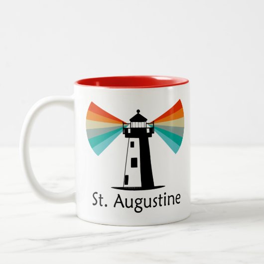 Tasse 2 Couleurs St. Augustine Florida Lighthouse Rainbow (Gauche)