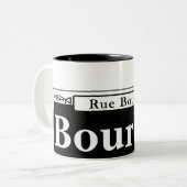 Tasse 2 Couleurs St de Bourbon, plaque de rue de la (Devant gauche)