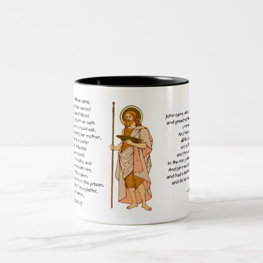 Tasse 2 Couleurs St. John the Baptist (RLS 06) avec des textes (Centre)