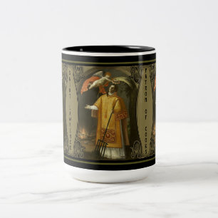 Tasse 2 Couleurs St Lawrence du saint patron de Rome des cuisiniers