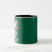 Tasse 2 Couleurs St Patrick Love Chance Irlande Trèfle Vert  (Centre)