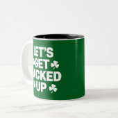 Tasse 2 Couleurs St Patrick's Day Faisons chanceler Irlandais Clove (Devant gauche)
