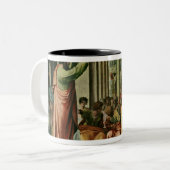 Tasse 2 Couleurs St Paul prêchant à Athènes (bande dessinée pour le (Devant gauche)