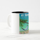 Tasse 2 Couleurs St Thomas Îles Vierges américaines. (Devant gauche)