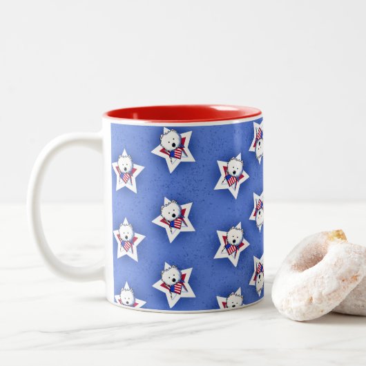 Tasse 2 Couleurs Star Westie KiniArt (Avec donut)