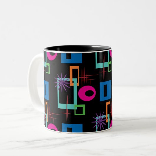 Tasse 2 Couleurs Starburst Geometric (Devant gauche)