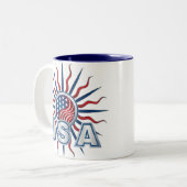 Tasse 2 Couleurs Starburst Yin Yang (Devant gauche)