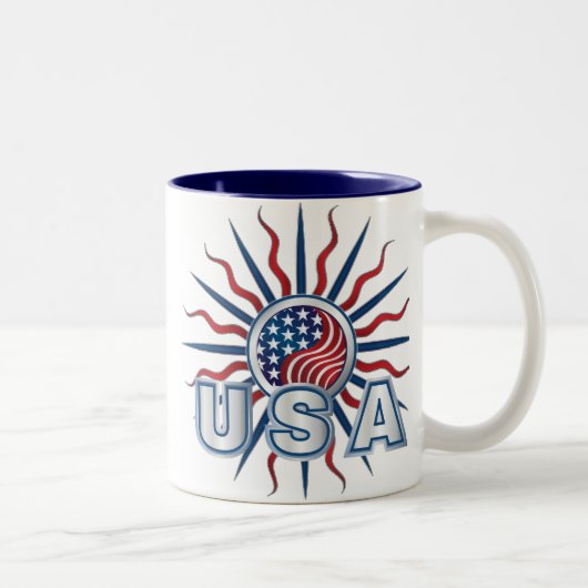 Tasse 2 Couleurs Starburst Yin Yang (Droit)